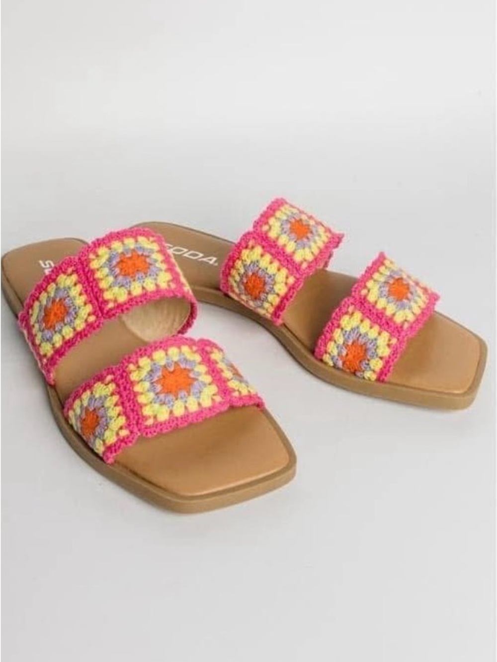Soda Pink Crochet Lucky Sandals (BNWT) Still in Original Box / Never Worn